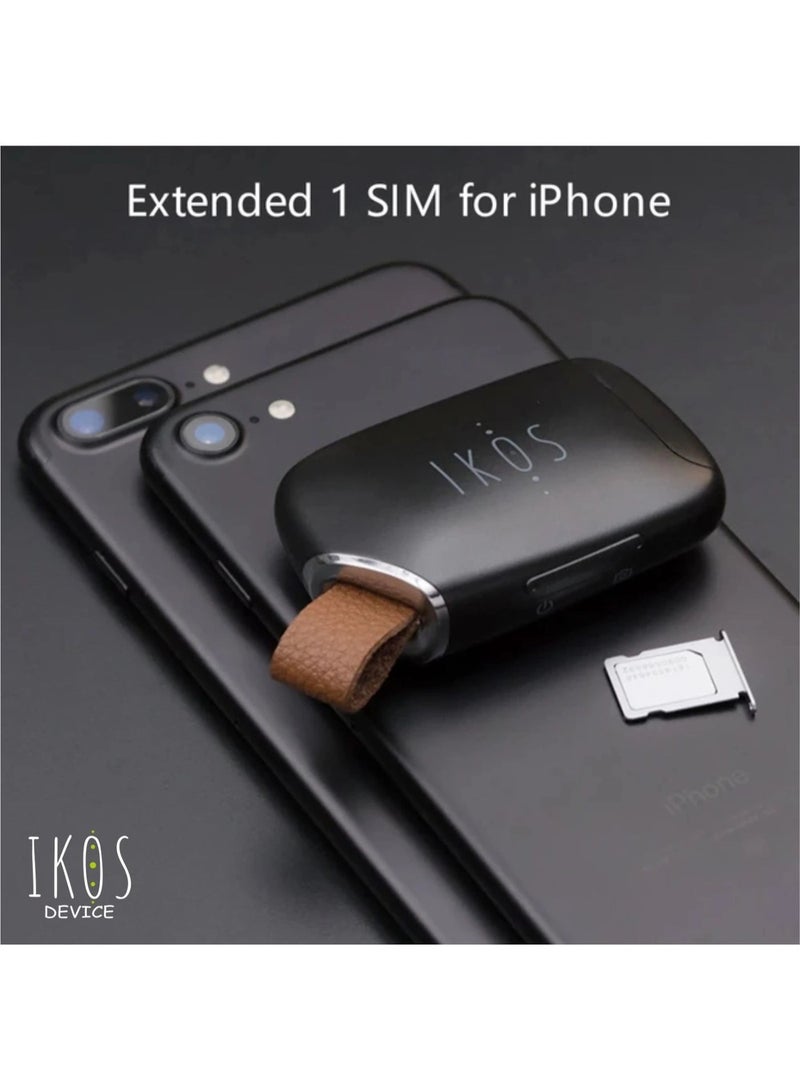 إيكوس K1S محول شريحة SIM بلوتوث لأجهزة ايفون وايباد – يعمل مع أجهزة iOS المقفلة، شريحة Nano SIM، مكالمات ورسائل SMS عبر GSM فقط، بدون بيانات إنترنت، خط هاتف ثانوي لنظام iOS - Image 5